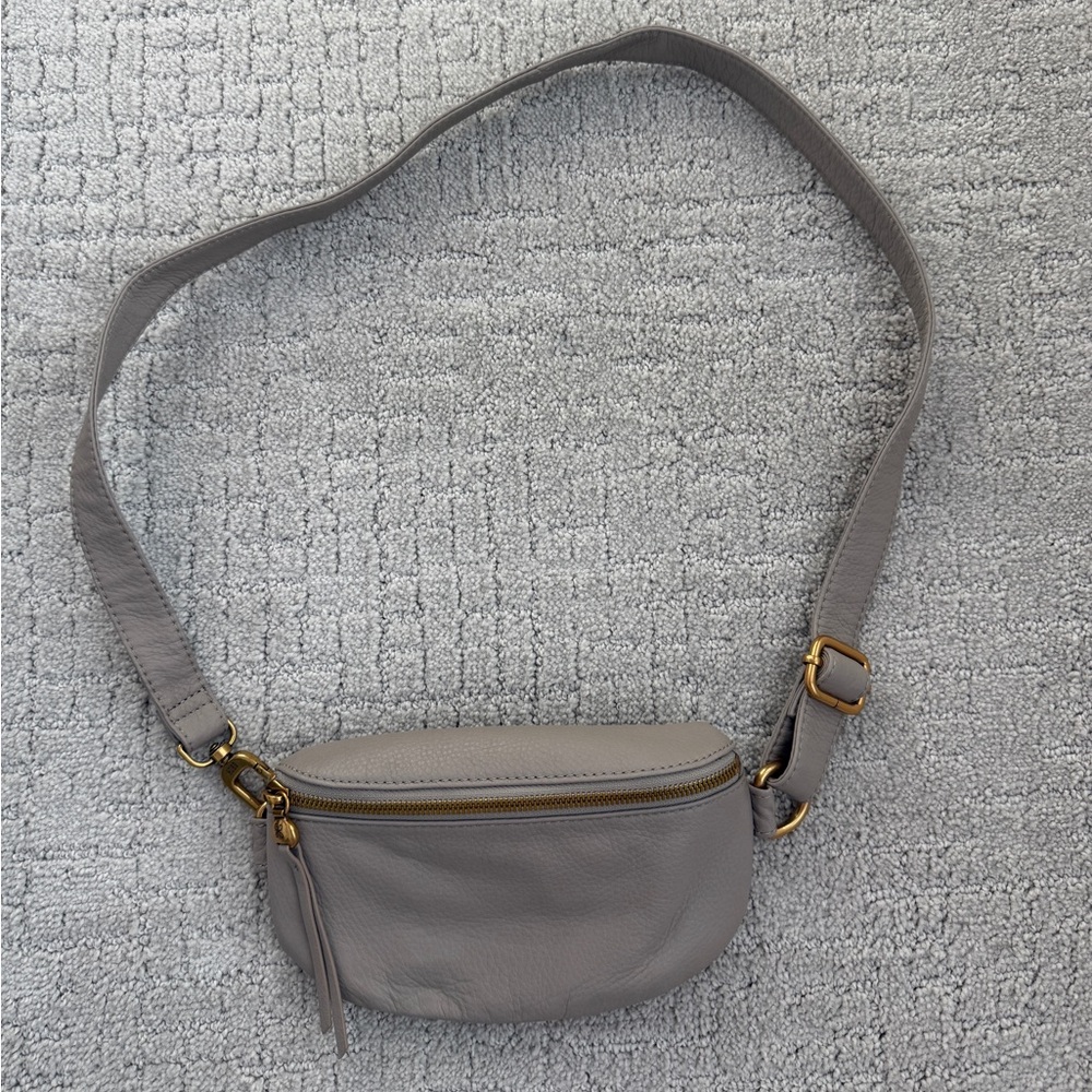 Hobo Pebbled Leather Taupe Crossbody
